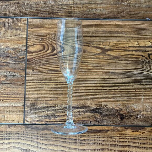 Vintage Cristal D'Arque Durand-Angelique Clear Champagne Flutes - Set of 4 - Picture 4 of 4